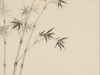 新中式中式其他挂画 字画 国画 水墨画 中古宋氏美学国画 竹子月亮国画