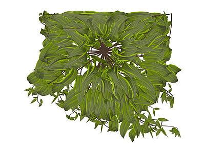 垂吊绿植盆栽模型