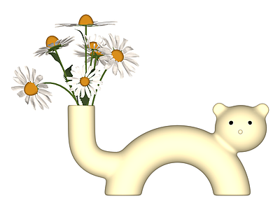 猫咪造型花瓶摆件