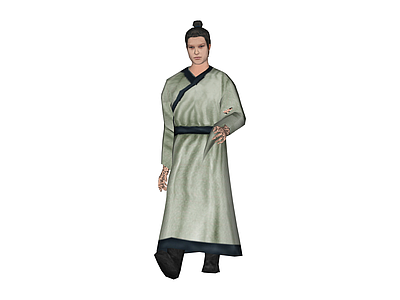 古装男子人物模型