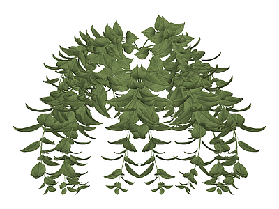 绿色垂吊植物组件