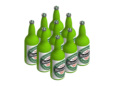 Heineken啤酒瓶组合