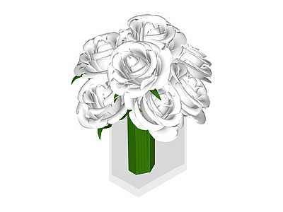 白色玫瑰花束