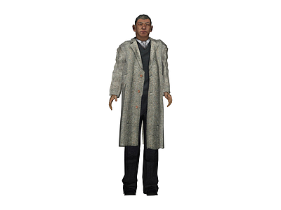 灰衣男性3D模型