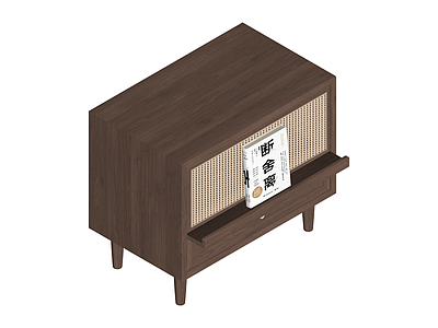 藤编抽屉收纳柜