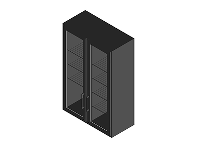 双门玻璃展示柜