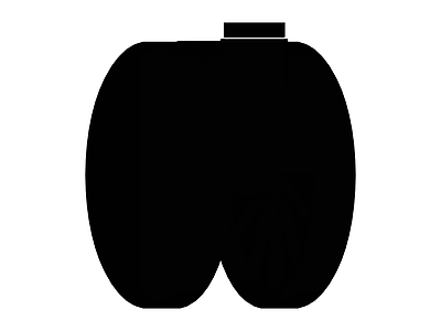 黑色哑光容器模型