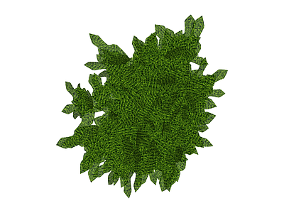 带盆绿植盆栽模型