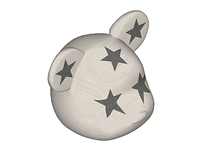 星纹熊头雕塑