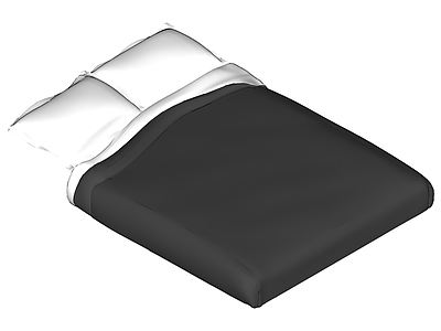 双人床家具模型