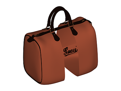 Gucci品牌棕色旅行袋