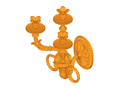 金色欧式三头壁灯