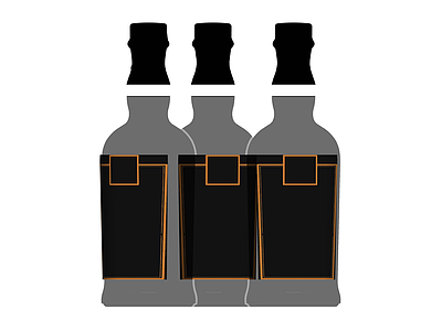 带标签酒瓶模型