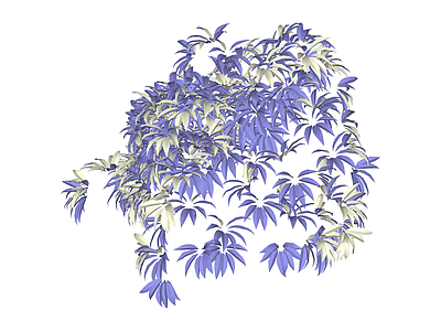 蓝白配色仿真植物