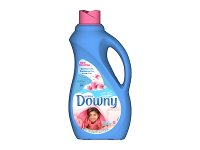 蓝色Downy柔顺剂瓶