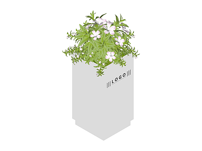 带Logo花箱绿植组合