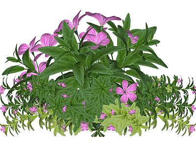 粉色花艺组合盆栽