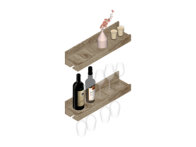 双层置物架酒具组合