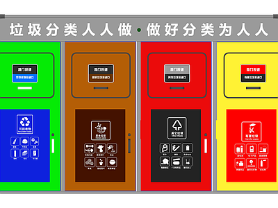 四色智能垃圾分类箱