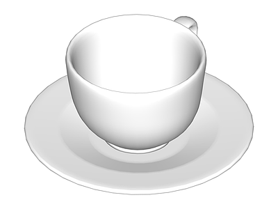 白模茶杯碟套装