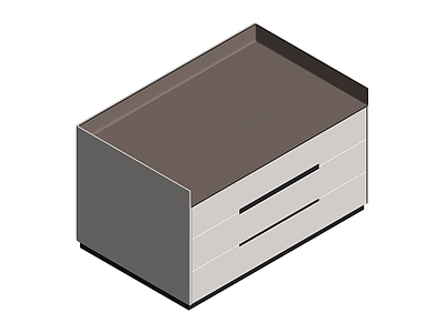 现代简约双斗床头柜