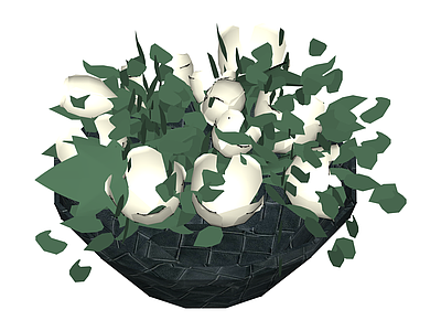 黑盆绿植花卉组合
