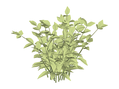 低多面体绿植丛