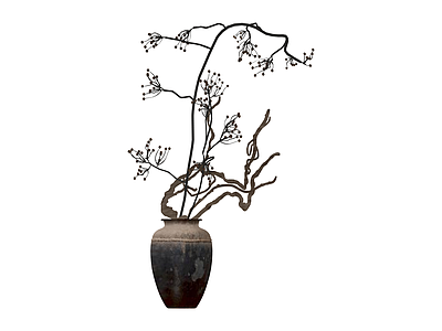 陶罐插花装饰组合