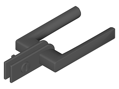 现代双把手门锁组件