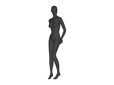 女性人物雕塑模型