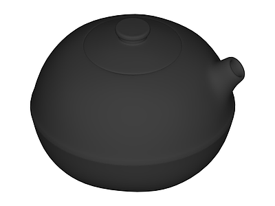 黑色球形茶壶
