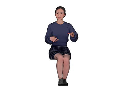 坐姿人物模型