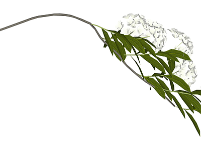 白色花艺枝条组件