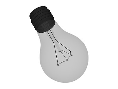 透明玻璃灯泡模型
