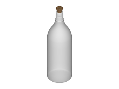白色磨砂玻璃酒瓶