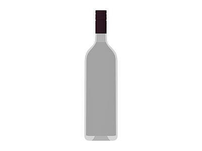 灰色酒瓶白模