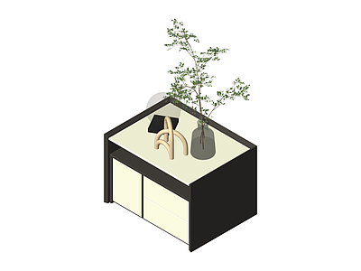 现代风格床头柜组合
