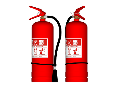 红色手提式灭火器
