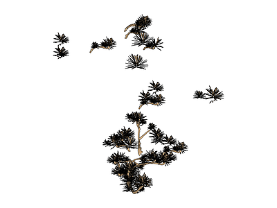 松树景观植物组件