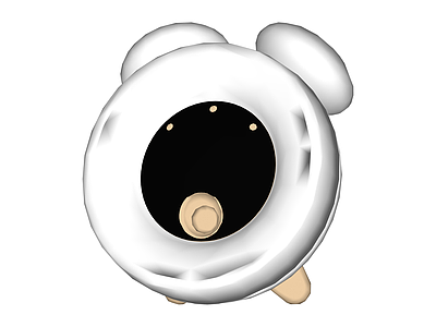 卡通造型闹钟白模