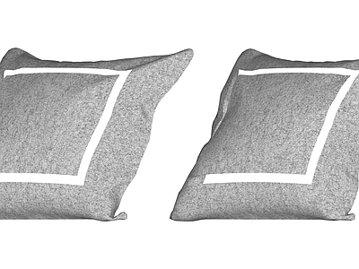 灰色方形纹理抱枕