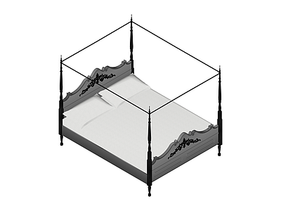 四柱床模型