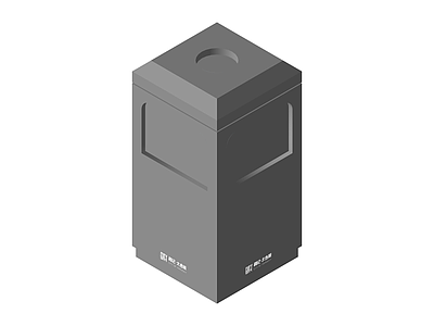 双拼色户外分类垃圾桶