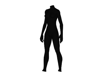 女性人物剪影模型