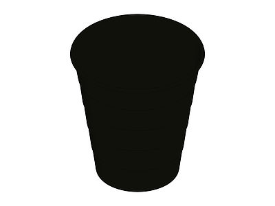 黑色叠放塑料杯