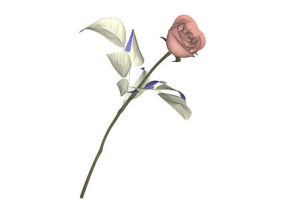 粉色玫瑰花艺组件