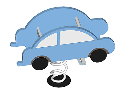 蓝色弹簧摇摇车
