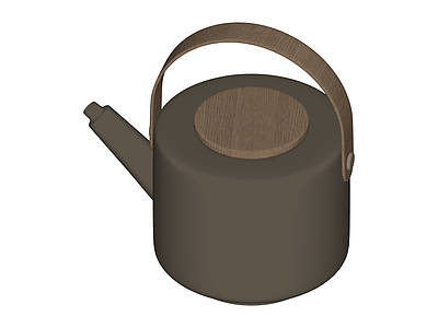 木质提梁茶壶