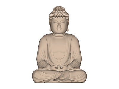 坐姿佛像雕塑白模