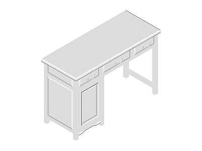 白色带抽屉储物柜